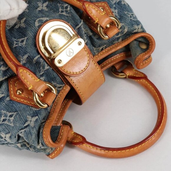 LOUIS VUITTON Monogram denim Preity Hand Bag Blue M95020 LV Auth 140355V - Picture 8 of 16